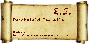 Reichsfeld Samuella névjegykártya